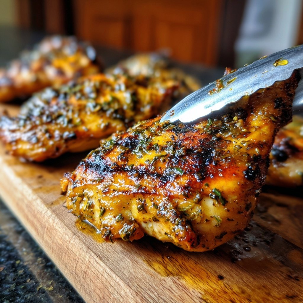 Gegrilltes Hähnchen Mit Zitronen Marinade