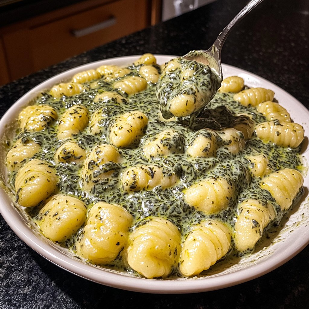 Gnocchi mit Spinat-Sahne-Sauce