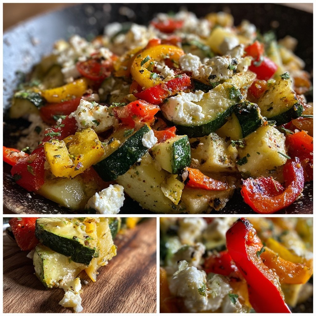 Gesund & Leicht Mediterrane Gemüsepfanne mit Feta