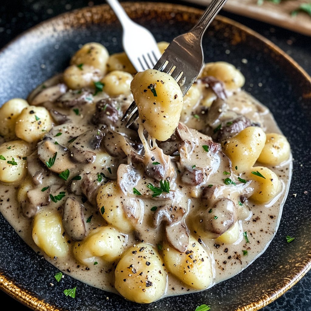 Gnocchi mit Pilzrahm