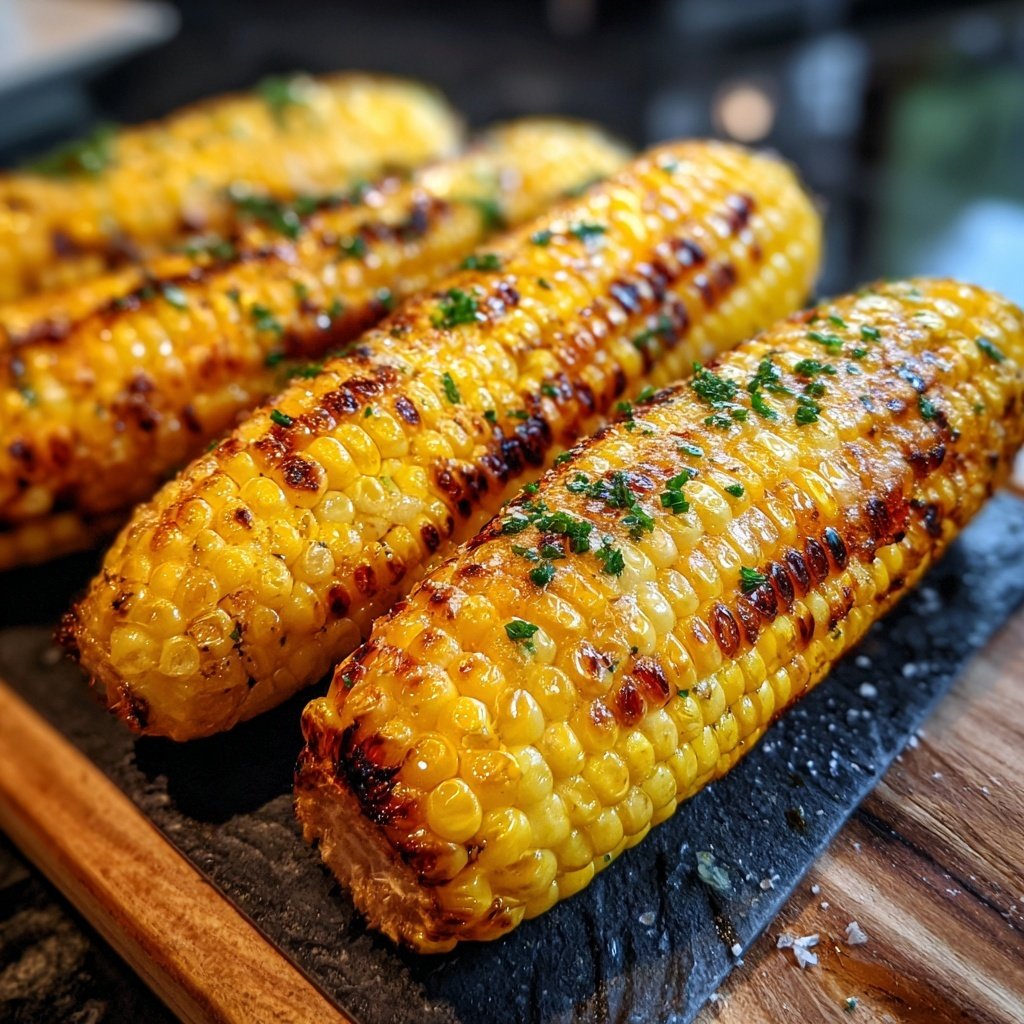 Gegrillte Maiskolben Mit Kräuterbutter
