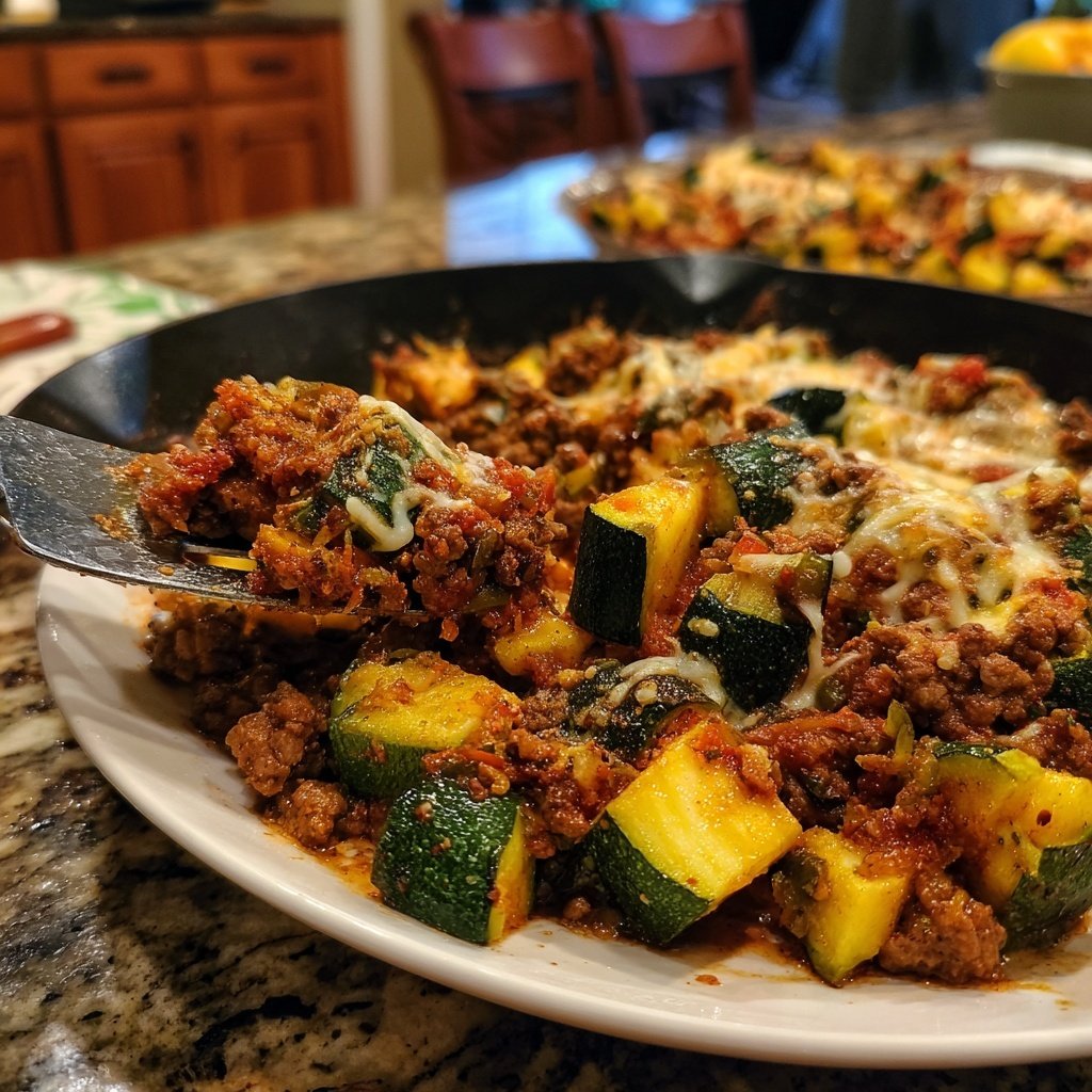 Hackfleisch Zucchini Pfanne