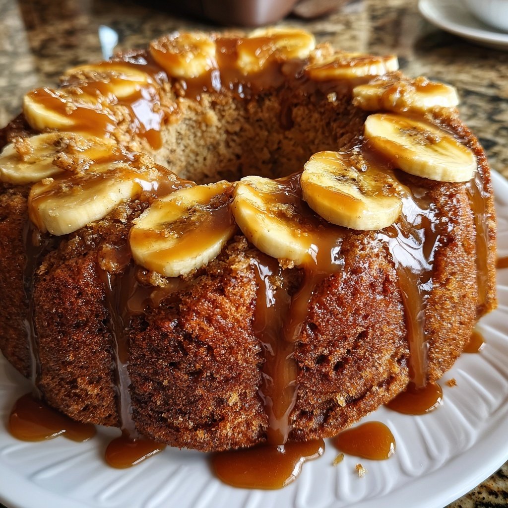 Bananenkuchen mit Karamell