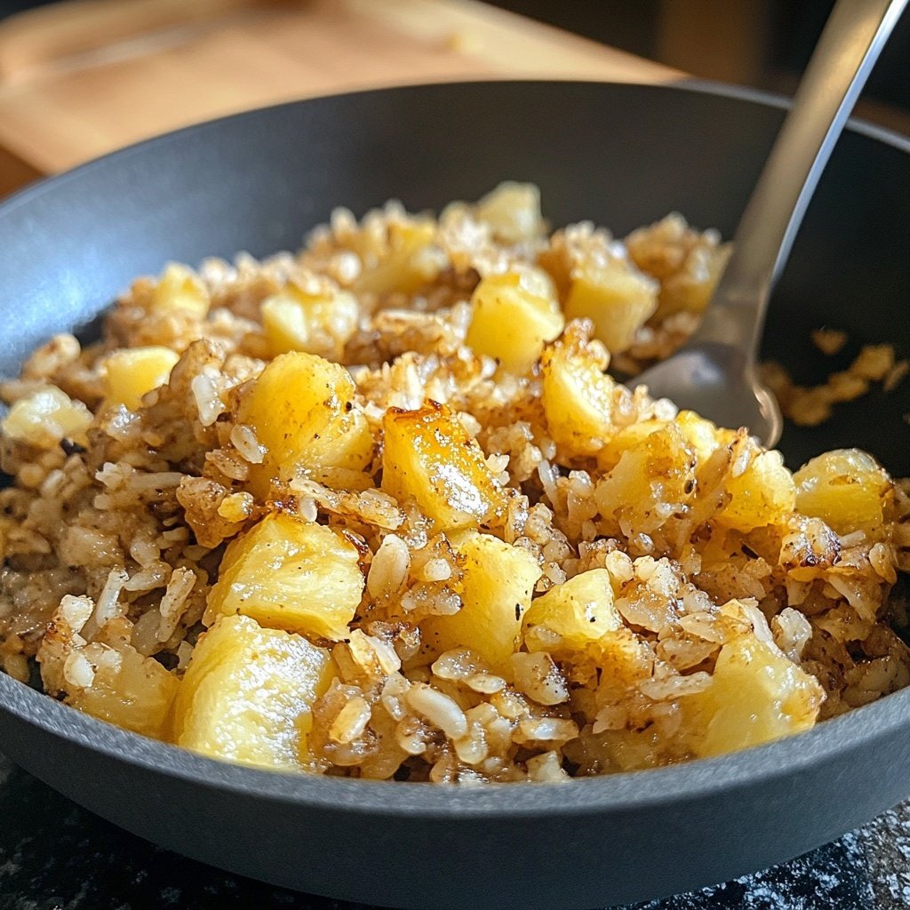 Gebratener Reis mit Ananas