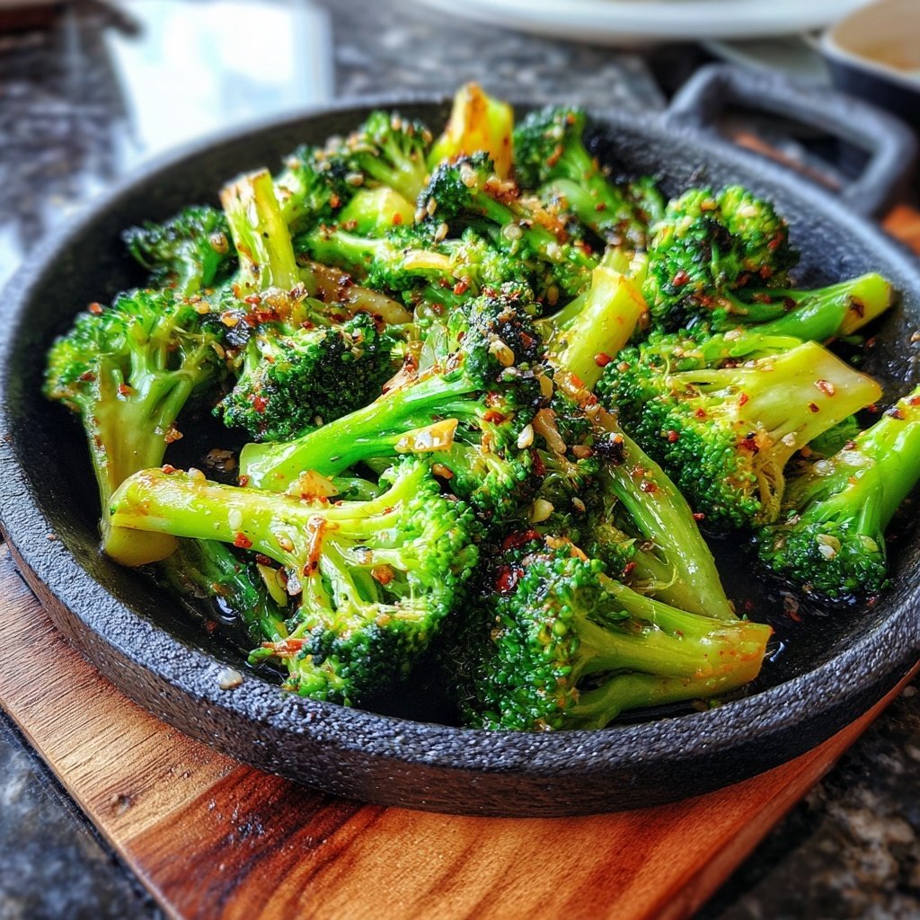 Brokkoli Pfanne Mit Sesam Öl