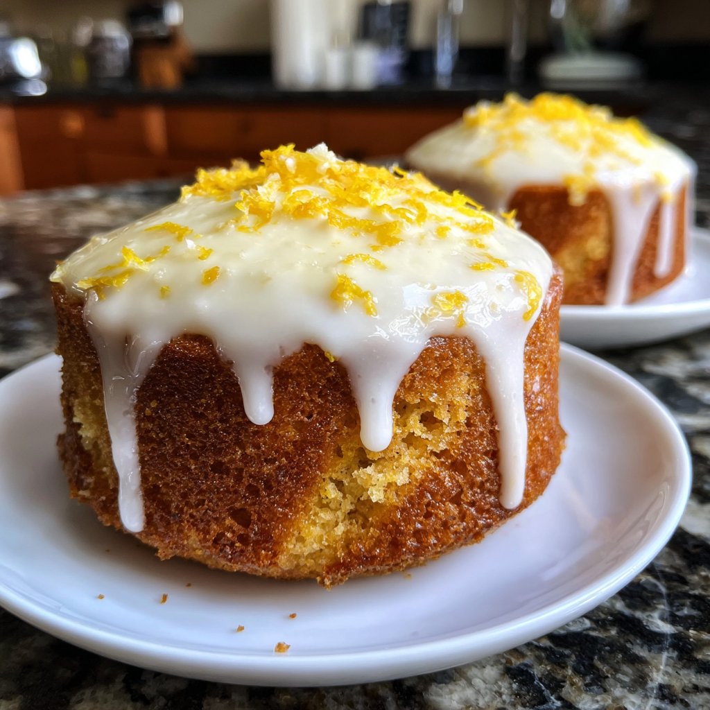 Zitronenkuchen mit Zitronenquark