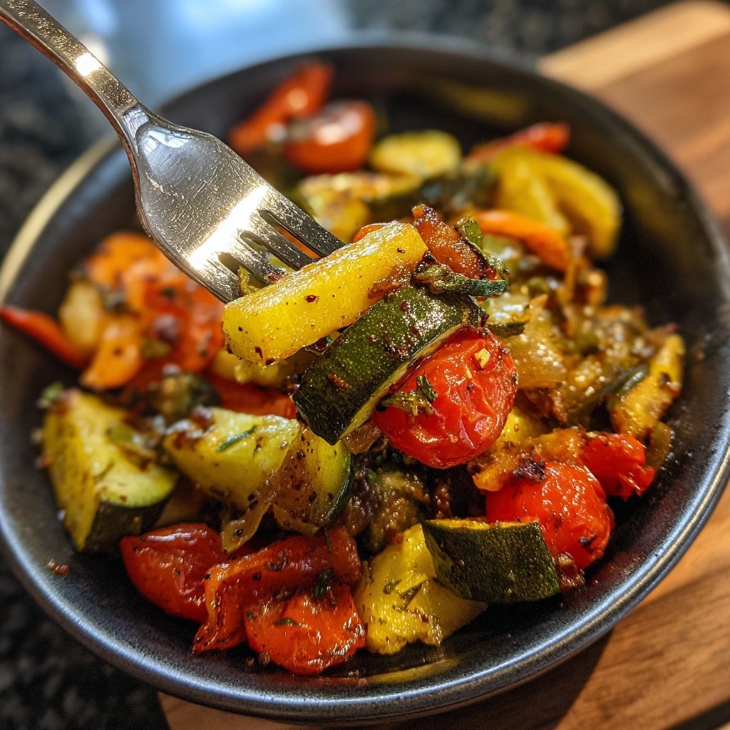 Kalorienarme Gemüsepfanne Vegan