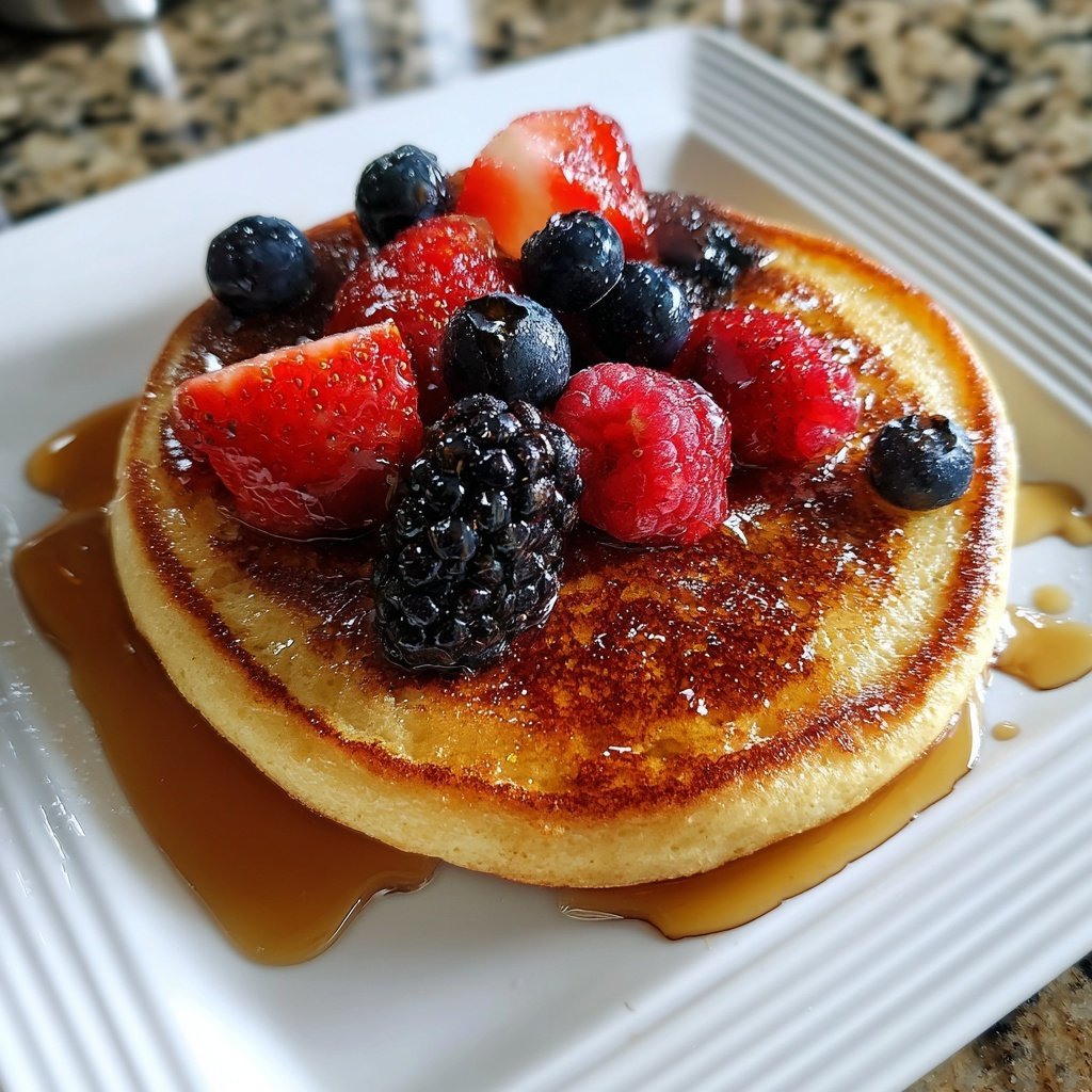Pfannkuchen mit Ahornsirup