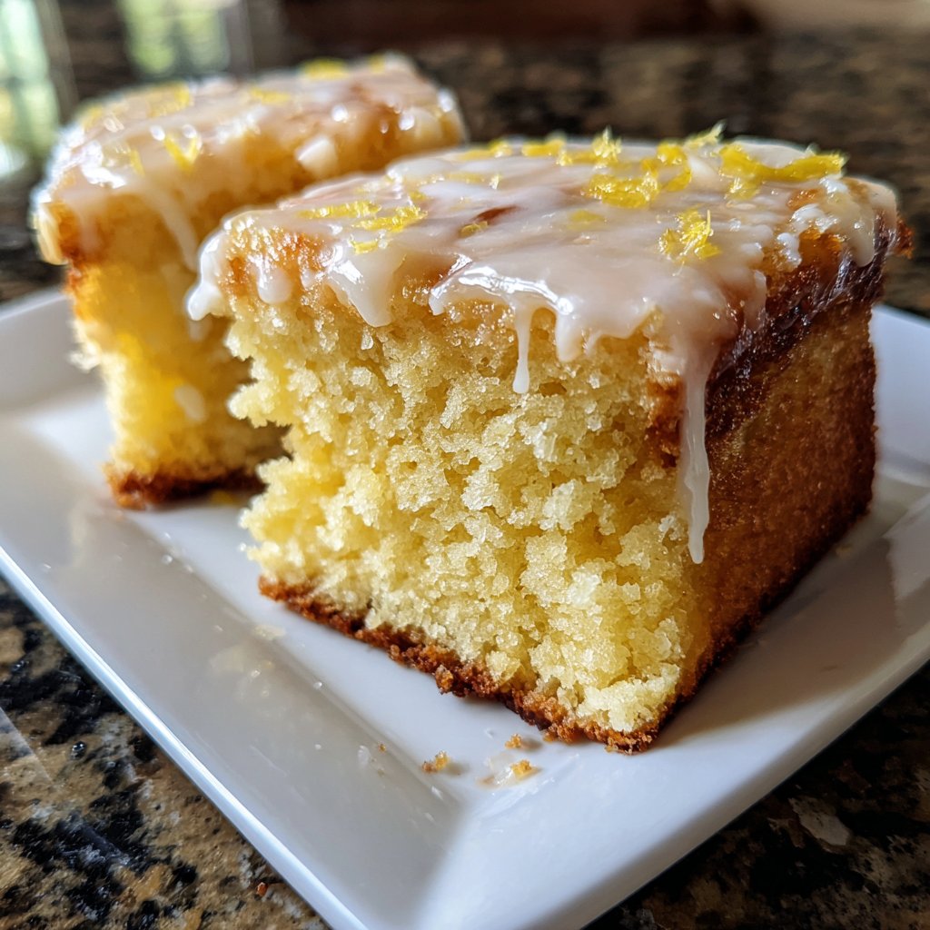 Zitronenkuchen mit Mandeln
