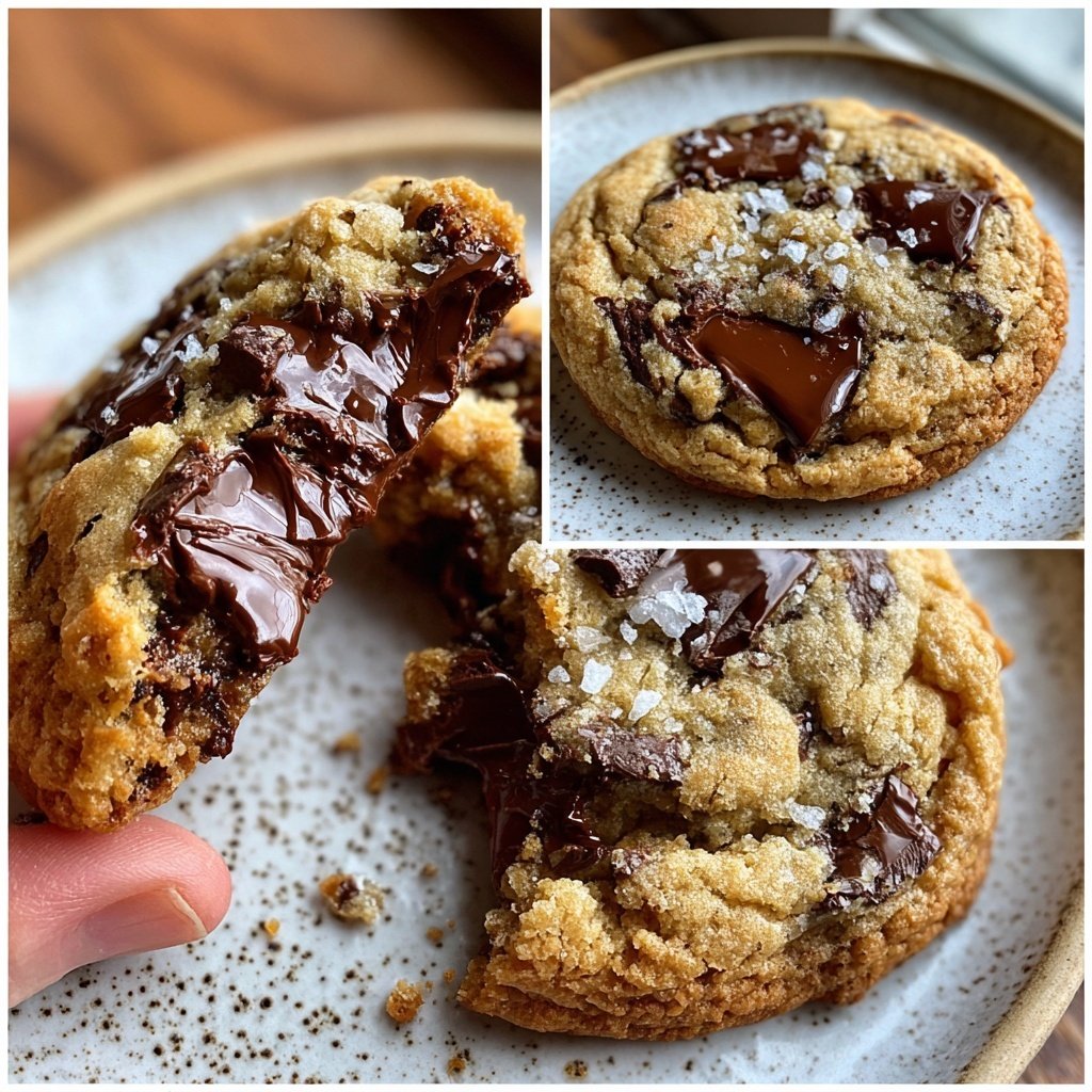 Cookies mit Zartbitterschokolade und Meersalz